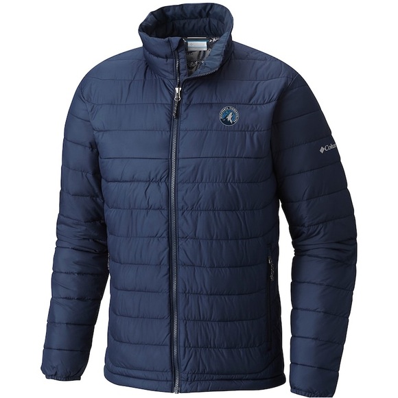 Men's Minnesota Timberwolves Columbia Navy Omni-Heat Reflective Full-Zip Jacket